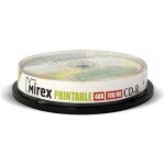 CD-R диск Mirex Printable 700Mb 48х 10 шт (201458)