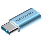 Адаптер-переходник Vention USB Type C M\/USB 2.0 micro B 5pin F, голубой (VAS-S10-S)