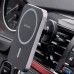 Автомобильный держатель Deppa Mage Safe Qi для iPhone, магнитный, черный (55185)