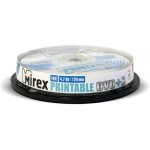 DVD+R диск Mirex Printable 4.7GB 16x 10 шт (204596)