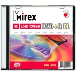 DVD+R диск Mirex Dual Layer 8.5Gb 8x (204190)