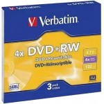 DVD+RW диск Verbatim 4.7Gb 4x slim 3 (43636)