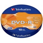 DVD-R диск Verbatim 16x 10 шт (43729)