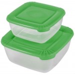 Набор контейнеров PLAST-TEAM Polar, квадратные, 2 шт, лайм (PT9984\/МВМБЗ-48)