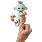Интерактивная обезьянка FINGERLINGS Денни с малышом, 12 см (3544)