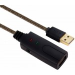 Активный кабель-удлинитель GCR USB 2.0 AM/AF с усилителем, 5 м (GCR-51886)