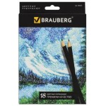 Карандаши цветные Brauberg Artist Line, 18 цветов (180554)