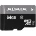 Карта памяти ADATA Premier microSDXC 64Gb UHS-I Class10 (AUSDX64GUICL10-ROTGMBK)