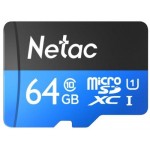 Карта памяти NETAC MicroSDXC P500 Standard 64GB (NT02P500STN-064G-S)