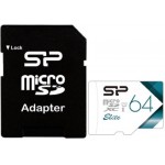 Карта памяти Silicon Power microSDXC 64GB Elite + адаптер (SP064GBSTXBU1V21)