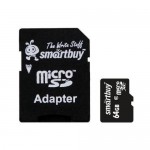 Карта памяти Smartbuy microSDXC 64Gb Class 10 SB64GBSDCL10-01