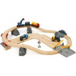 Игровой набор Brio Железная дорога с автодорогой и переездом, 32 детали (33210)