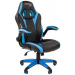 Игровое кресло Chairman Game 15 экопремиум черный/голубой (00-07022779)