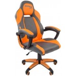 Игровое кресло Chairman Game 20 экопремиум серый/оранжевый (00-07019432)