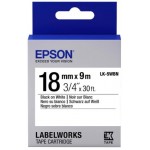 Лента для печати этикеток Epson Tape Standard Black\/White 18\/9 (C53S655006)