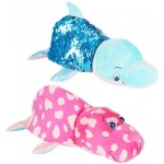 Мягкая игрушка 1toy Вывернушка Блеск: Дельфин-Морж, 30 см (Т15590)