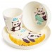 Набор детской посуды LITTLE-ANGEL Panda, тарелка, миска, стакан (LA1105)