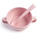 Набор детской посуды LITTLE-ANGEL Bear, миска с крышкой, ложка, вилка, розовый (LA2933РЗ)