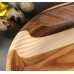 Миска деревянная ДОБРОЕ-ДЕРЕВО 25х5 см, массив дуба, ореха, ясеня (3946573)