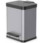 Контейнер для мусора Hailo Oko Duo Plus M, 2х9 л, серебристый (0622-220)