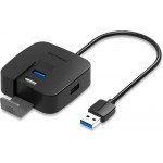 Разветвитель для компьютера Vention OTG USB 2.0\/3.0 на 4 порта, 1 м Black (CHABF)